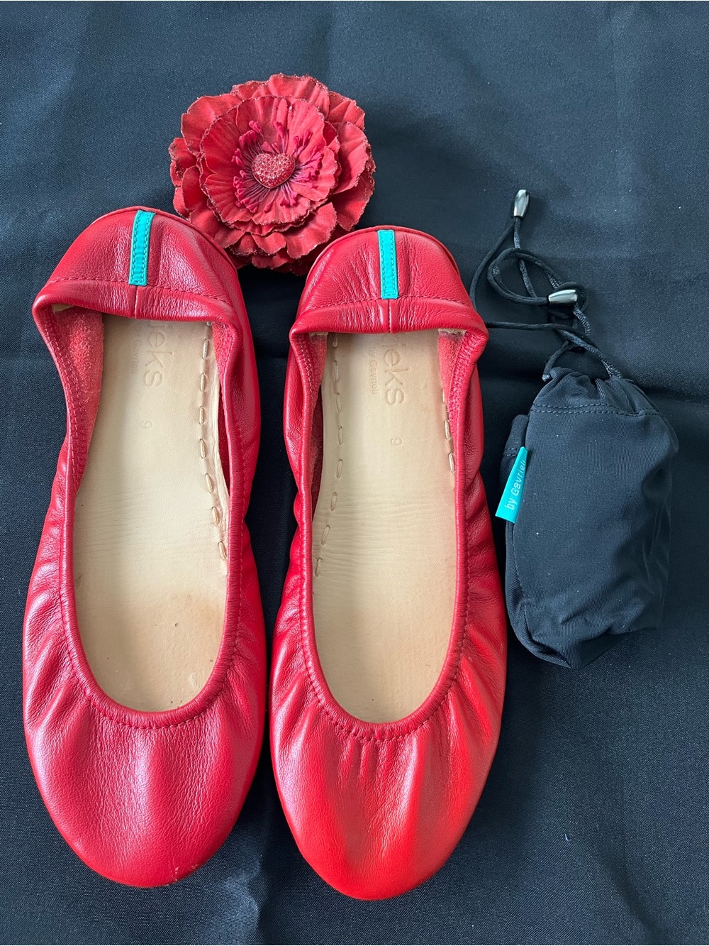 Tieks True Love Red ballet flats